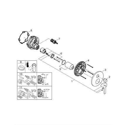 GROHE 24095001 - LINEARE-sekoittaja, kiiltävä kromi
