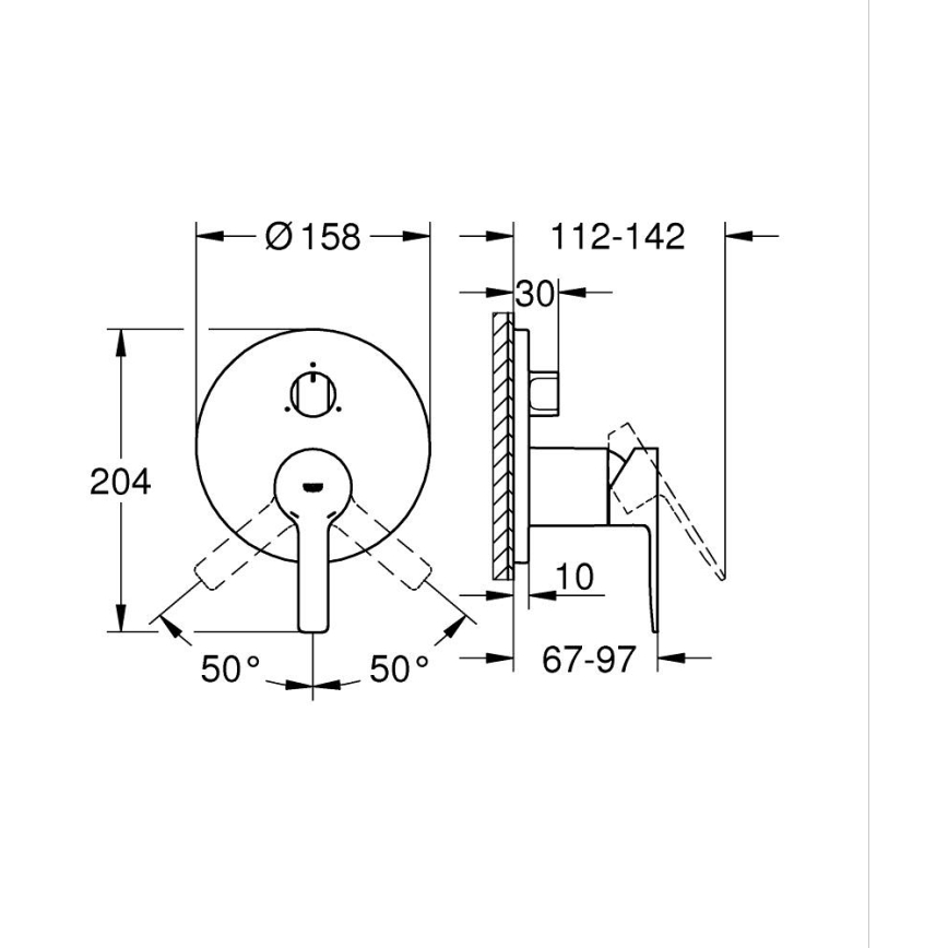 GROHE 24095001 - LINEARE-sekoittaja, kiiltävä kromi