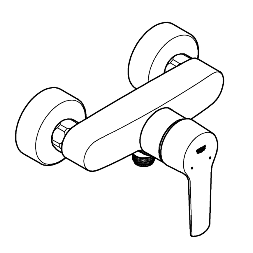 GROHE 242082432 - START-suihkuhana DN 15 musta