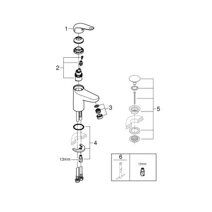 GROHE 24317001 - SWIFT 162 mm pesuallashana, kiiltävä kromi
