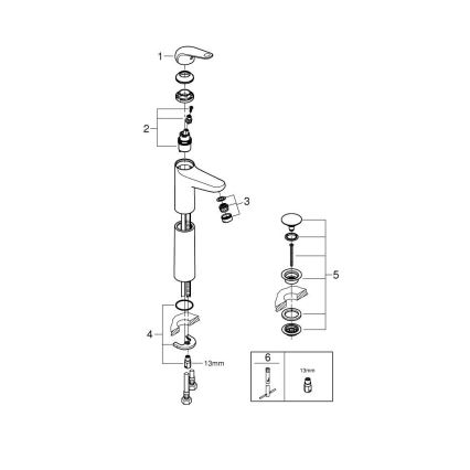 GROHE 24331001 - Pesuallashana SWIFT 319 mm kiiltävä kromi