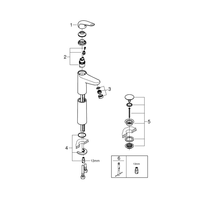 GROHE 24331001 - Pesuallashana SWIFT 319 mm kiiltävä kromi