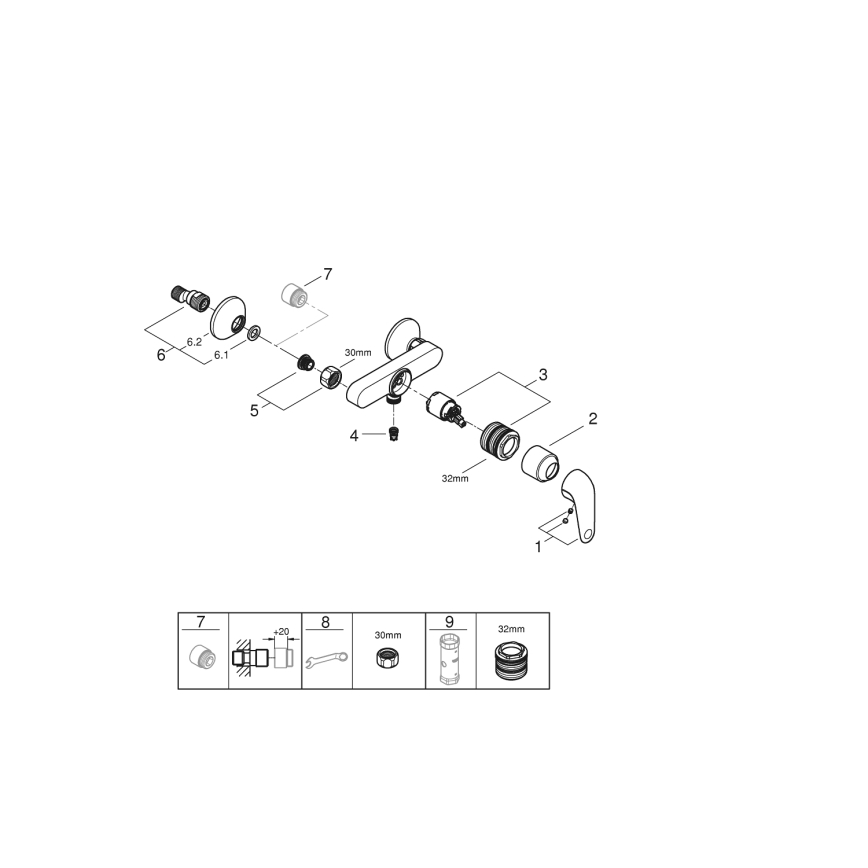GROHE 24333001 - SWIFT-suihkuhana DN 15 kiiltävä kromi