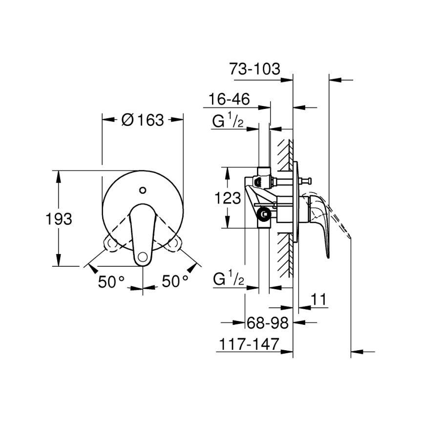 GROHE 24336001 - SWIFT-ammehana DN 15, kiiltävä kromi