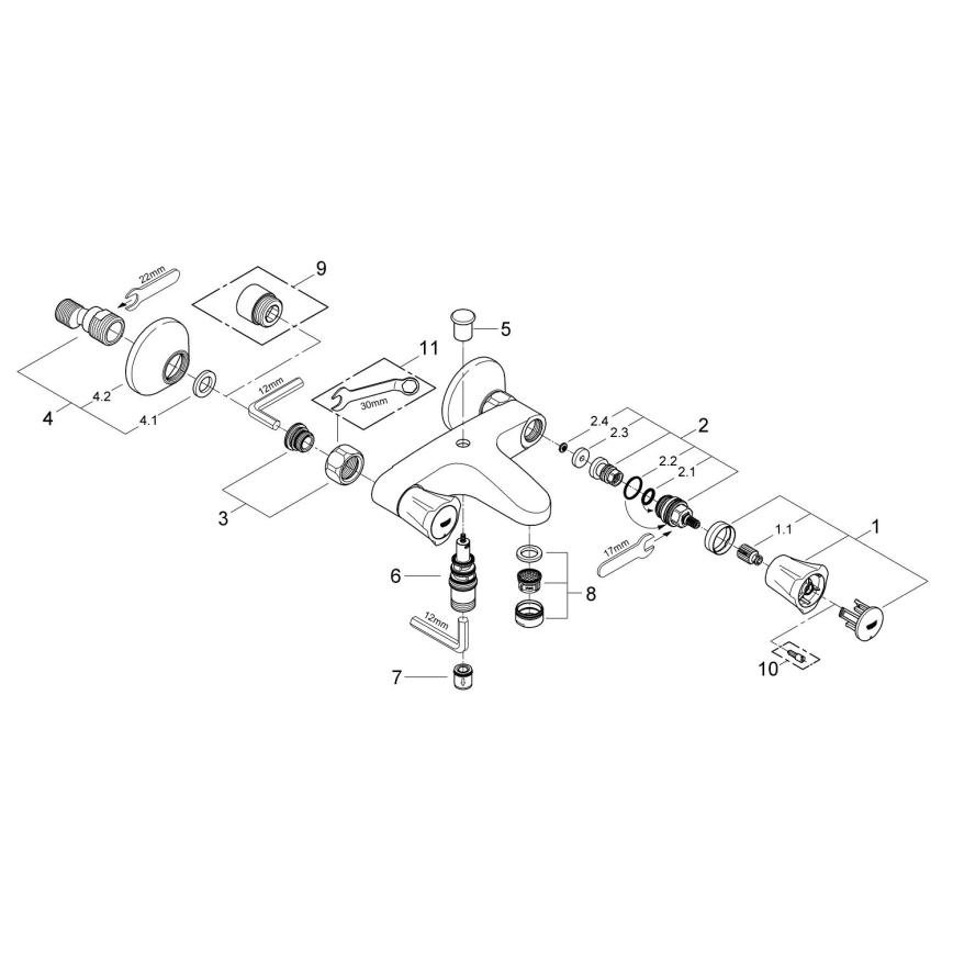 GROHE 25450001 - COSTA L ammehana DN 15, kiiltävä kromi