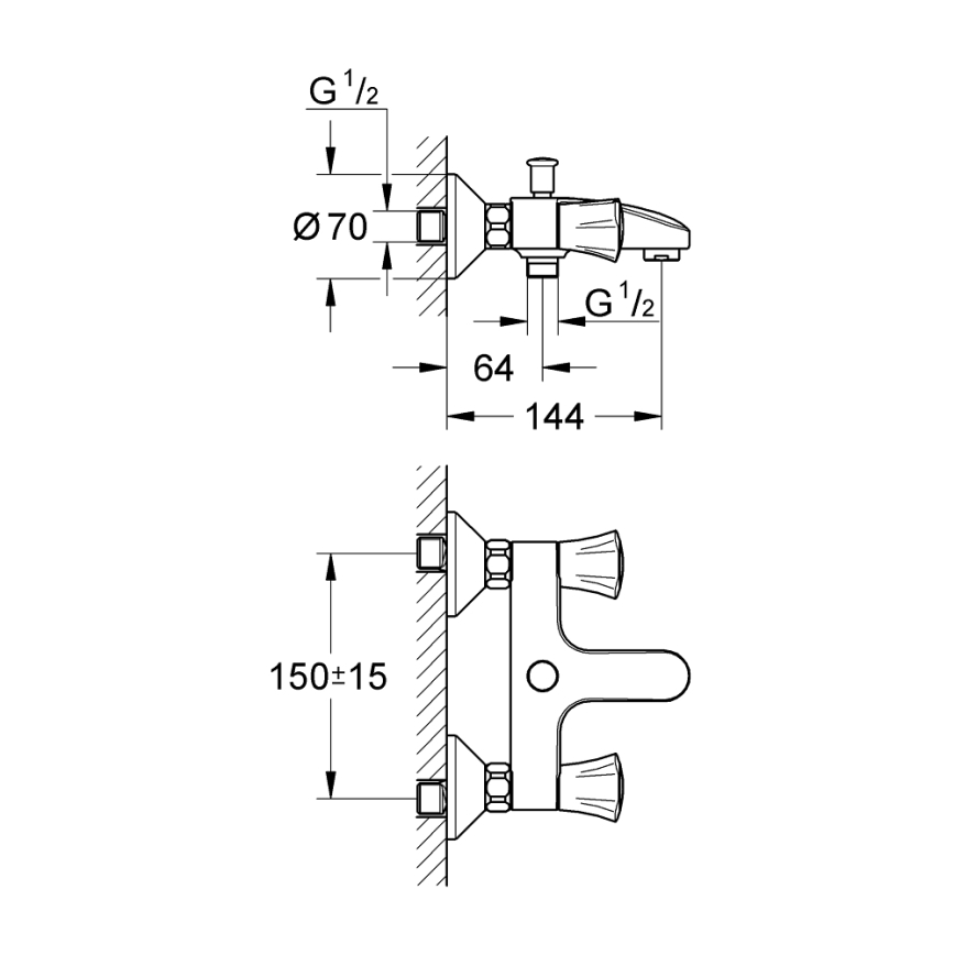 GROHE 25450001 - COSTA L ammehana DN 15, kiiltävä kromi