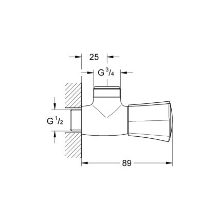 GROHE 26010001 - COSTA L suihkuventtiili, kiillotettu kromi
