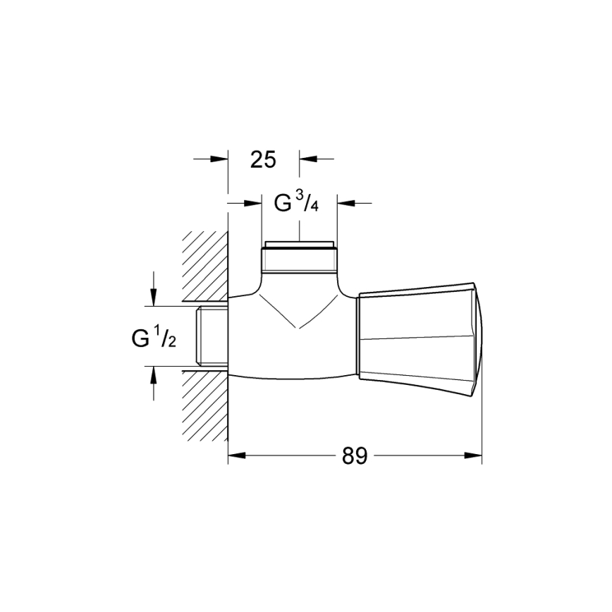 GROHE 26010001 - COSTA L suihkuventtiili, kiillotettu kromi
