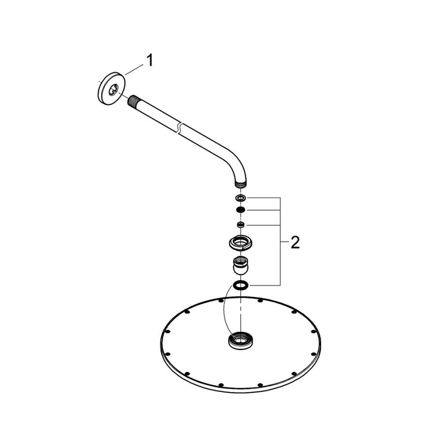 GROHE 26066AL0 - Suihkupää RAINSHOWER COSMOPOLITAN 310 380 mm grafiitti