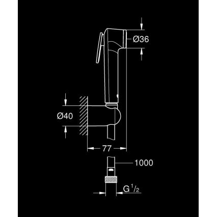 GROHE 26352000 - Käsisuihku TEMPESTA-F TRIGGER SPRAY 30 36 mm kiiltävä kromi