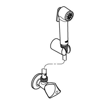 GROHE 26357000 - Seinäasennussarja kulmaventtiilillä, kiiltävä kromi