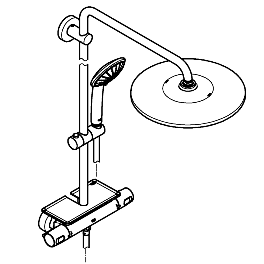GROHE 26401001 - Suihkusetti VITALIO JOY SYSTEM 310 kiiltävä kromi