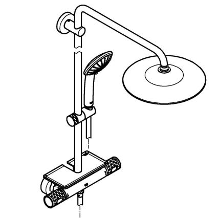 GROHE 26403002 - VITALIO JOY 260 suihkujärjestelmä 450 mm, kiiltävä kromi