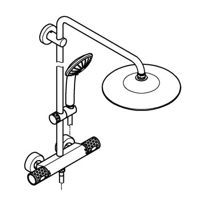GROHE 26403KF2 - Suihkujärjestelmä VITALIO JOY 260 musta