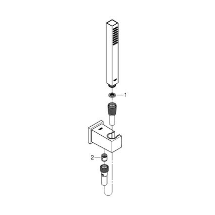 GROHE 26405000 - Setti seinätelineellä EUPHORIA CUBE STICK 1250 mm kiiltävä kromi
