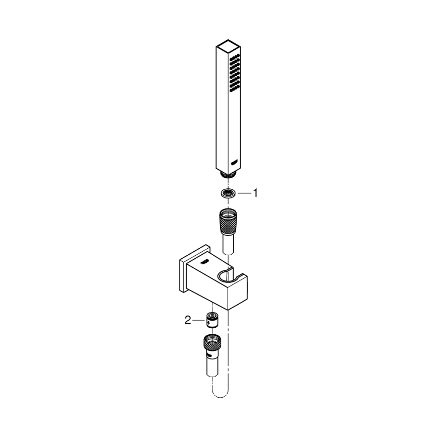 GROHE 26405000 - Setti seinätelineellä EUPHORIA CUBE STICK 1250 mm kiiltävä kromi