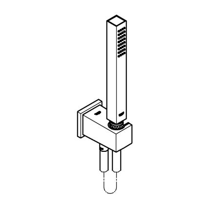 GROHE 26405000 - Setti seinätelineellä EUPHORIA CUBE STICK 1250 mm kiiltävä kromi