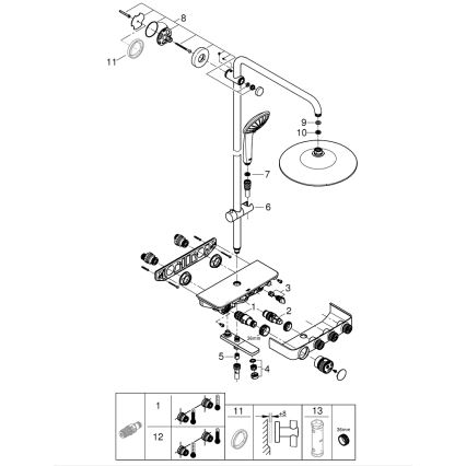GROHE 26510000 - EUPHORIA SMARTCONTROL 450 mm suihkujärjestelmä, kiiltävä kromi