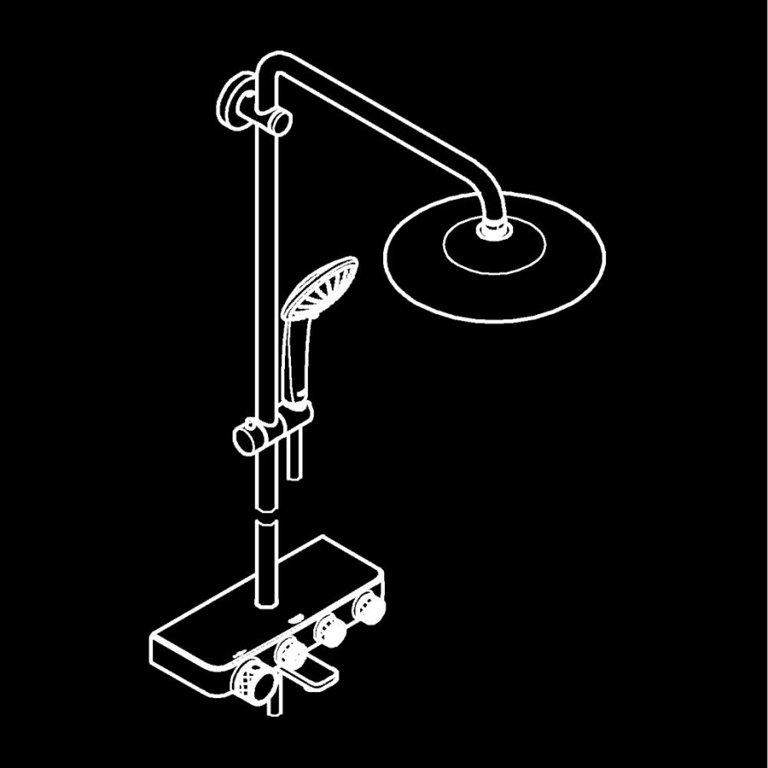 GROHE 26510000 - Suihkujärjestelmä EUPHORIA SMARTCONTROL 450 mm kiiltävä kromi