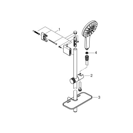 GROHE 26546000 - RAINSHOWER SMARTACTIVE 600 mm suihkusarja, kiiltävä kromi