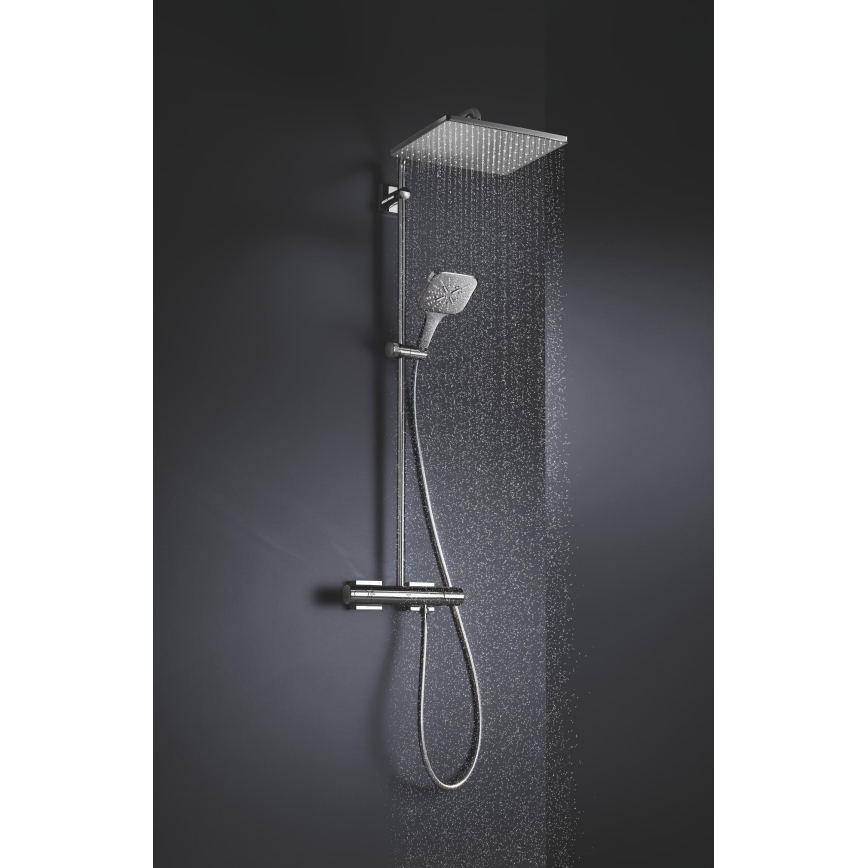GROHE 26550000 - Käsisuihku RAINSHOWER SMARTACTIVE 130 CUBE kiiltävä kromi