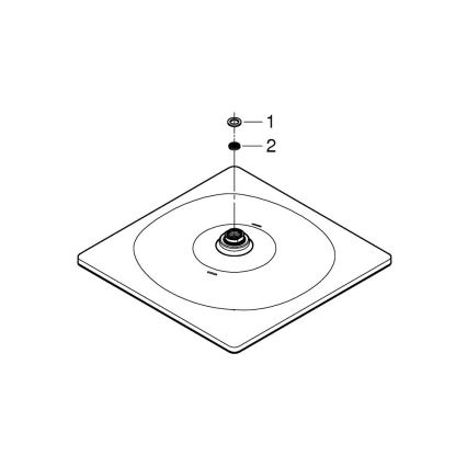 GROHE 26568000 - Suihkupää RAINSHOWER MONO 310 CUBE 310 × 310 mm kromi