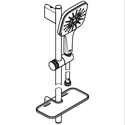 GROHE 26584000 - Suihkusetti RAINSHOWER SMARTACTIVE 130 CUBE 600 mm kromi