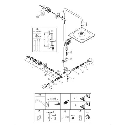 GROHE 26649000 - Suihkujärjestelmä RAINSHOWER SMARTACTIVE 310 × 310 mm kromi