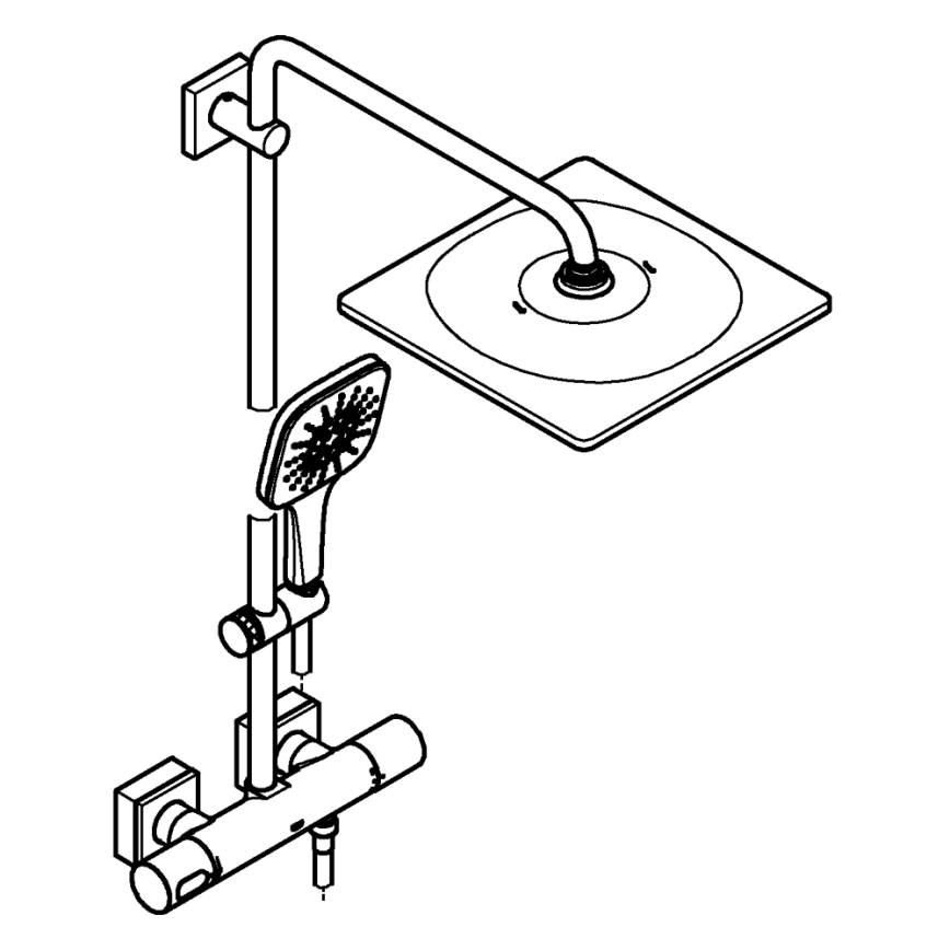 GROHE 26649000 - Suihkujärjestelmä RAINSHOWER SMARTACTIVE 310 × 310 mm kromi