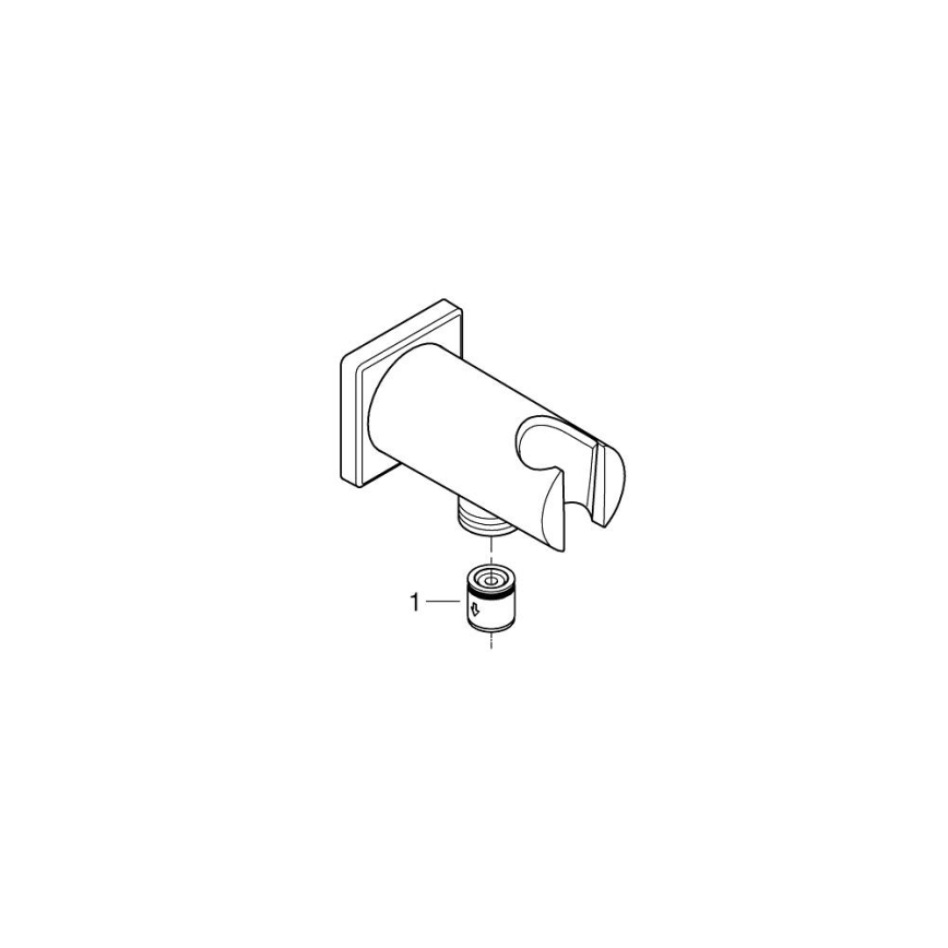 GROHE 26659000 - Seinään asennettava liitäntä suihkupidikkeellä RAINSHOWER 48 × 48 mm, kromi