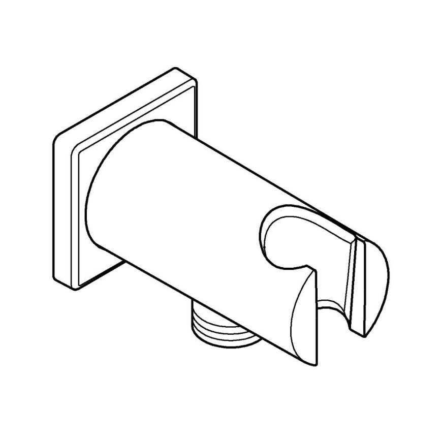 GROHE 26659000 - Seinään asennettava liitäntä suihkupidikkeellä RAINSHOWER 48 × 48 mm, kromi