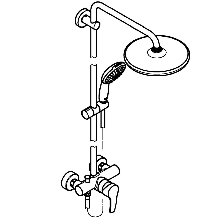 GROHE 26679001 - Suihkujärjestelmä VITALIO START 250 390 mm, kiiltävä kromi