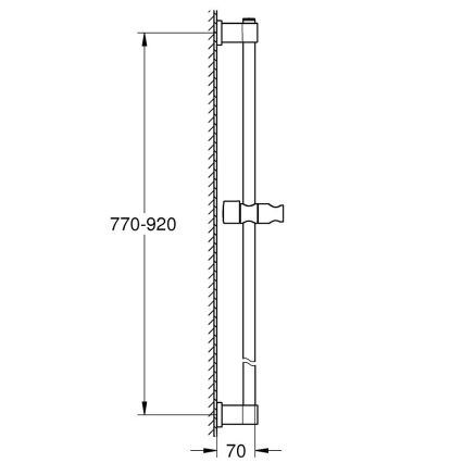 GROHE 26961001 - VITALIO UNIVERSAL suihkutanko 900 mm, kiiltävä kromi