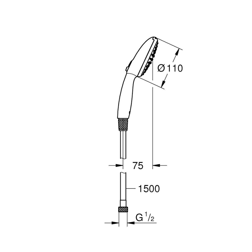 GROHE 26972001 - Käsisuihku VITALIO START 110 O 110 mm kiiltävä kromi