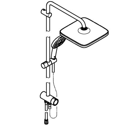 GROHE 26986001 - Suihkusetti VITALIO COMFORT 250 kiiltävä kromi