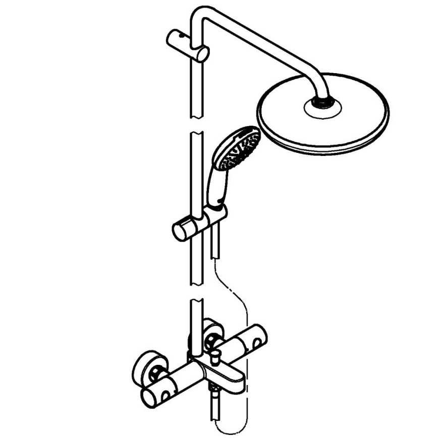 GROHE 26988001 - VITALIO START SYSTEM 390 mm suihkusetti, kiiltävä kromi
