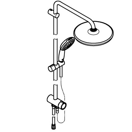 GROHE 26989001 - VITALIO START SYSTEM 250 390 mm suihkujärjestelmä, kiiltävä kromi