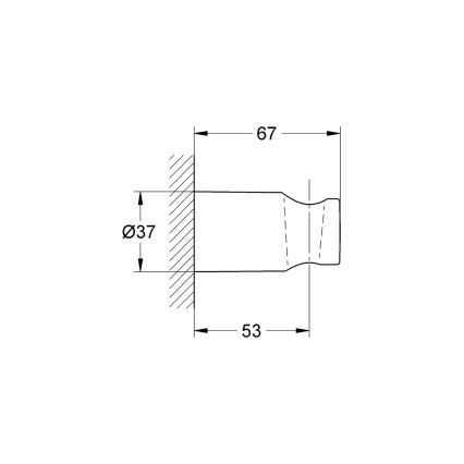 GROHE 27056000 - RAINSHOWER-seinäteline, kiillotettu kromi