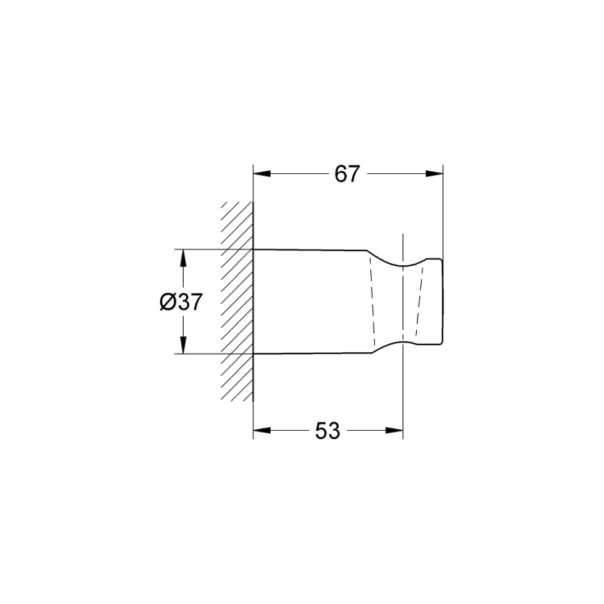 GROHE 27056000 - RAINSHOWER-seinäteline, kiillotettu kromi