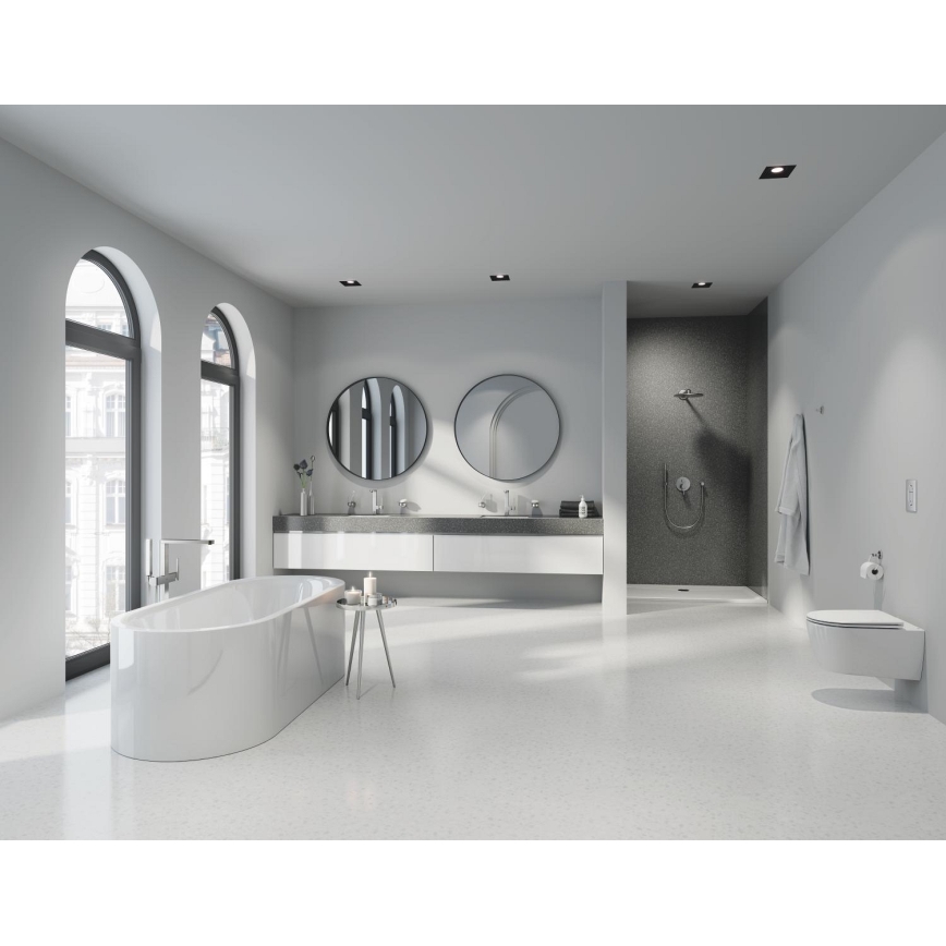 GROHE 27057DC0 - seinäkiinnitteinen RAINSHOWER-kulmaliitin DN 15, ruostumatonta terästä