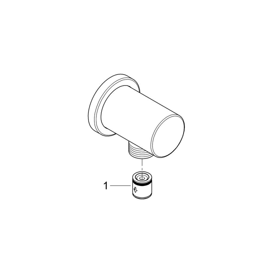 GROHE 27057GN0 - Seinäkiinnitteinen kulmayhde RAINSHOWER DN 15 harjattu kulta