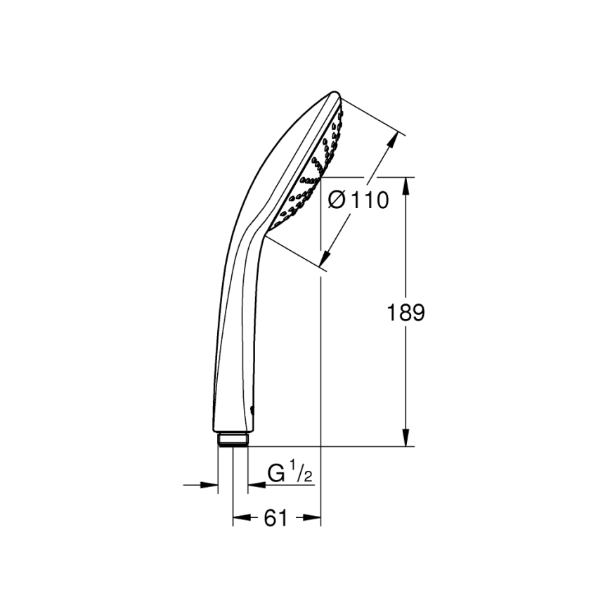 GROHE 27316000 - VITALIO JOY 110 mm käsisuihku, kiiltävä kromi