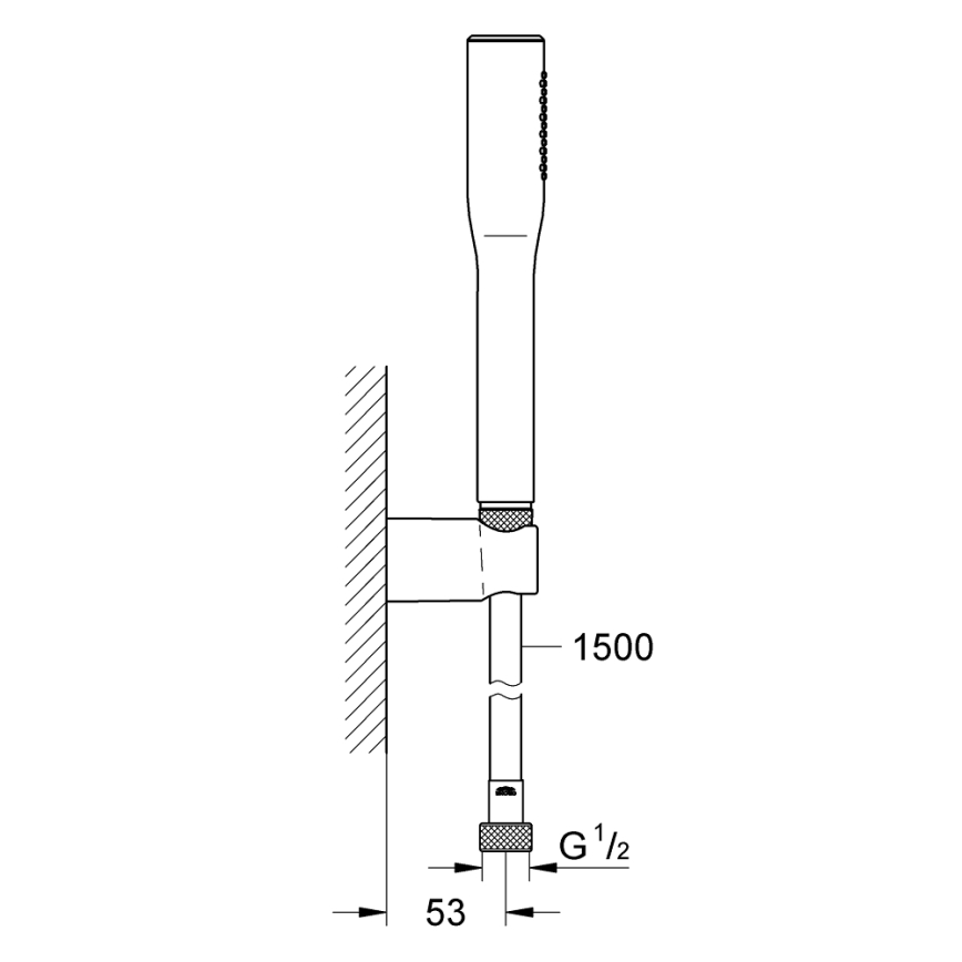 GROHE 27369000 - Suihkusetti EUPHORIA COSMOPOLITAN STICK 1500 mm kiiltävä kromi