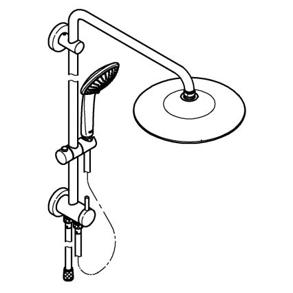 GROHE 27421002 - Suihkujärjestelmä EUPHORIA 260 kiillotettu kromi