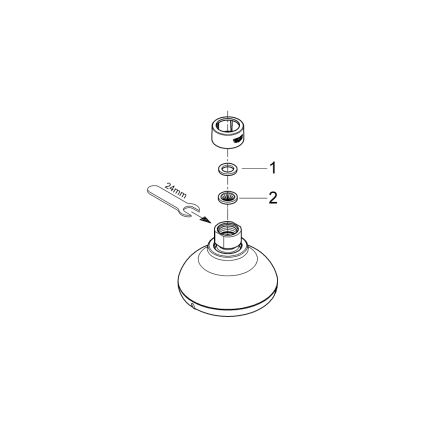 GROHE 27606001 - NEW TEMPESTA 100 - 100 mm sadesuihku, kiiltävä kromi