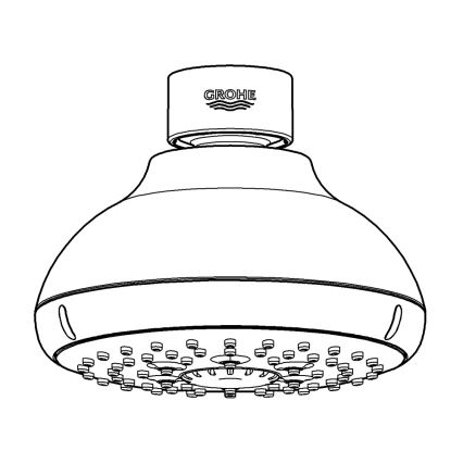 GROHE 27606001 - NEW TEMPESTA 100 - 100 mm sadesuihku, kiiltävä kromi