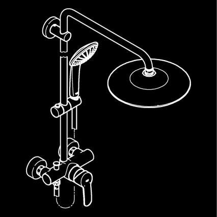 GROHE 27684001 - VITALIO JOY 260 -suihkujärjestelmä 450 mm, kiiltävä kromi