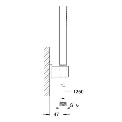 GROHE 27702000 - Suihkusetti VITALIO START 100 1 suihkutoiminto 1250 mm kiiltävä kromi