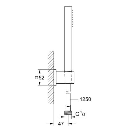 GROHE 27703000 - Suihkusetti VITALIO START 100 1-suihkutoiminto 1250 mm kiiltävä kromi