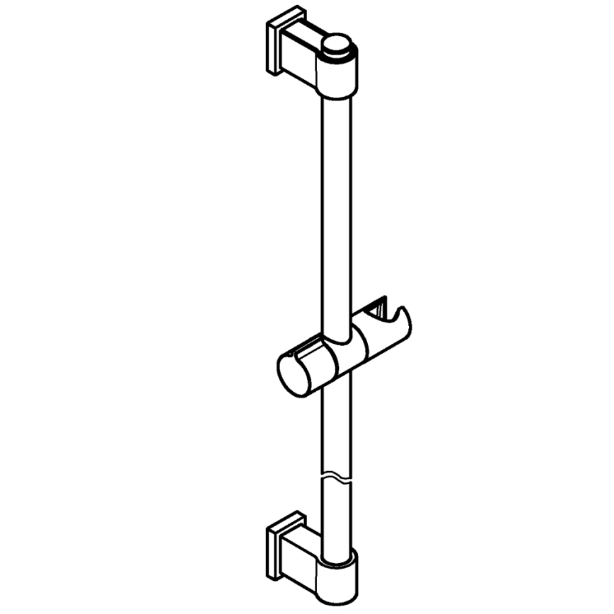 GROHE 277242431 - VITALIO UNIVERSAL suihkutanko 600 mm musta